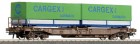 47122 Roco Standard Well Flat car with 2 Flatbeds